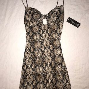 Snake print dress